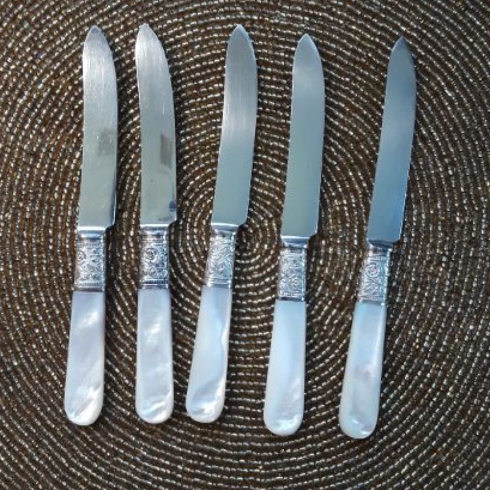 Antique LANDERS FRARY & CLARK, fruit knife set - Picture 4 of 6